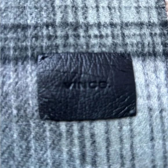 TODAY ONLY Vince Merino Wool Cashmere Classic Plaid Scarf/ Christmas Gift - Picture 2 of 10